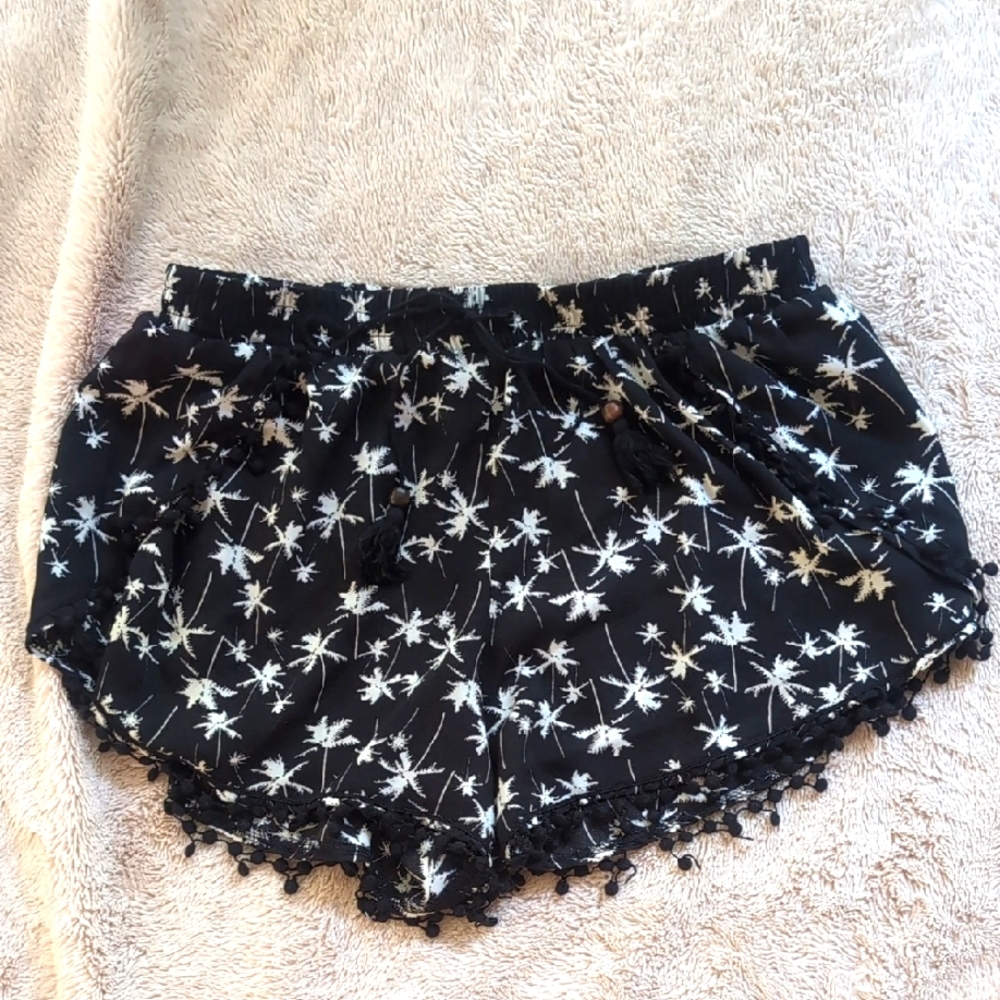 Xhilaration Palm Tree Pom Pom Shorts